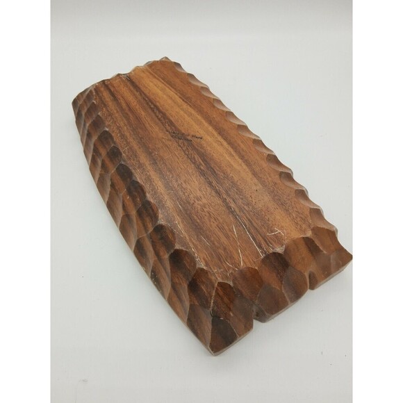 Set Vintage Monkey Pod Wooden Fruit Bowl Of 7 Pcs of Fruit w/ Matching Bowl - Picture 6 of 8